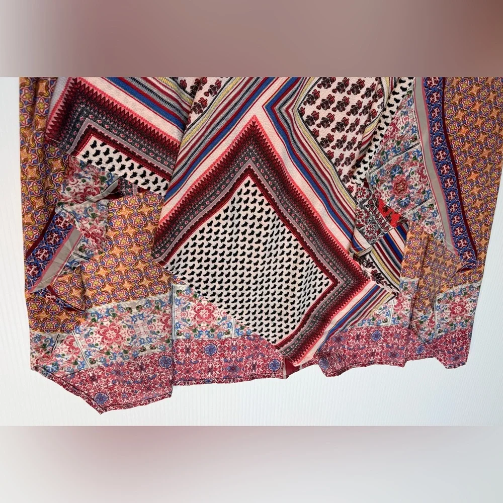 Aratta Silent Journey Patchwork Handkerchief  Dress Size Small